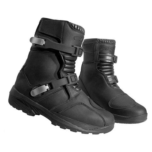 Black NEXO Adventure Boot featuring rugged design, sturdy laces, and durable sole, ideal for outdoor adventures and hiking.