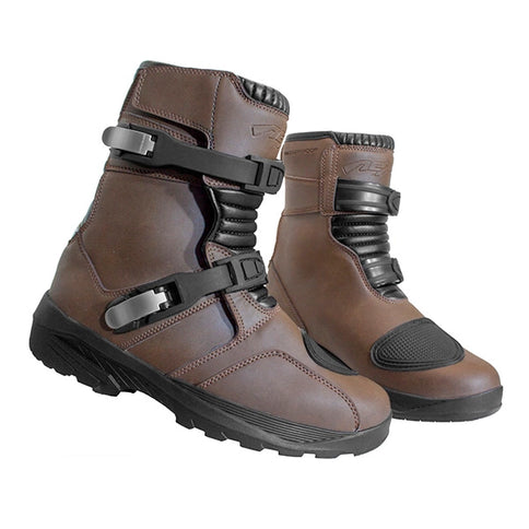 NEXO Adventure Boot in brown, rugged outdoor footwear with sturdy laces and durable sole for hiking and outdoor activities.