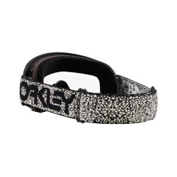 OAKLEY O-Frame MX goggles with grey crackle frame and clear lenses, designed for motocross protection and style.
