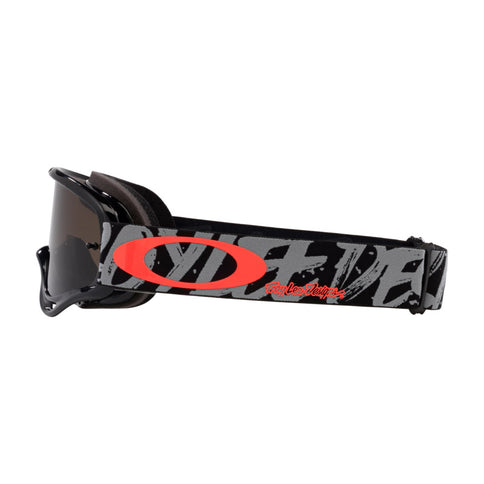 O-Frame MX Goggle by Troy Lee Designs in painted black with tinted lens, designed for motocross riding.