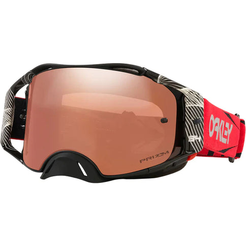 Oakley AIRBRAKE MX goggles from Herlings Signature Series in red Prizm lenses with a protective case.