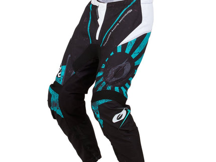 ONEAL MX Zen Teal motocross pants with reinforced knee panels and adjustable waist for riding comfort and durability