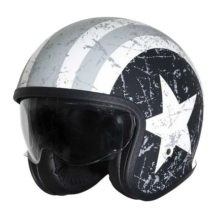 Origine Spirit Rebel Star open face helmet BLACK/WHITE