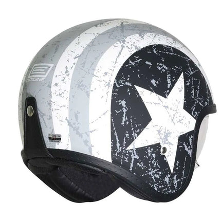 Origine Spirit Rebel Star open face helmet BLACK/WHITE