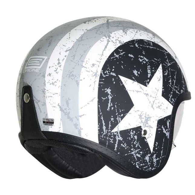 Origine Spirit Rebel Star open face helmet BLACK/WHITE