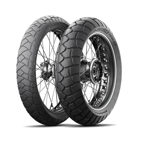 Michelin Anakee Adventure motorcycle tire 170/60-17 showing tread pattern and sidewall detail for off-road and adventure riding.