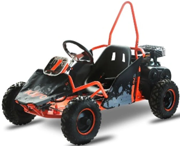 KAYO S70 side-by-side ATV in black with rugged tires, showcasing its sturdy frame and off-road design.