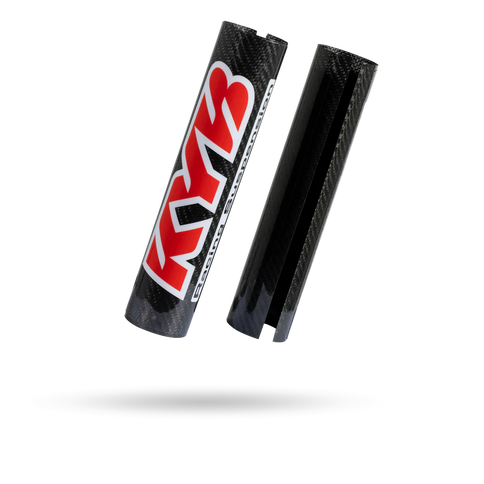 Dirt Freak Front Fork Wraps by DRC for bike protection, shown on a Sherco motorcycle in the image.