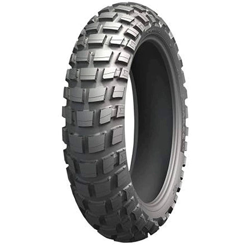 Michelin ANAKEE Wild motorcycle tire showing tread pattern and sidewall design in a close-up image.