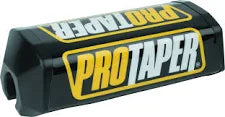 Black PRO TAPER 2PAD motorcycle handlebar grips with cushioned padding for comfortable grip and control.
