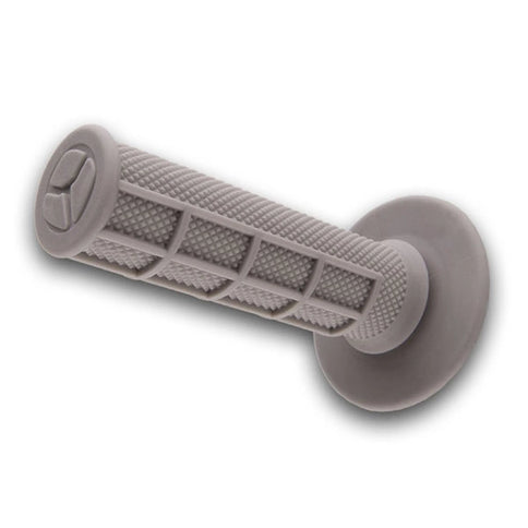 Grey TAG METALS Slim Grips Half Waffle handlebar grips for BMX and mountain bikes, featuring a textured half waffle pattern.