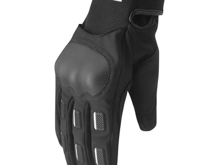 Black and heather THOR MX gloves with padded palms and adjustable wrist straps, designed for motocross riding comfort and grip.