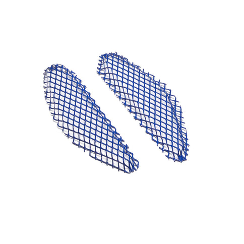 Blue mesh air intake covers for Yamaha MT-09 motorcycle, featuring RBS-Yamaha branding and designed for optimal airflow.