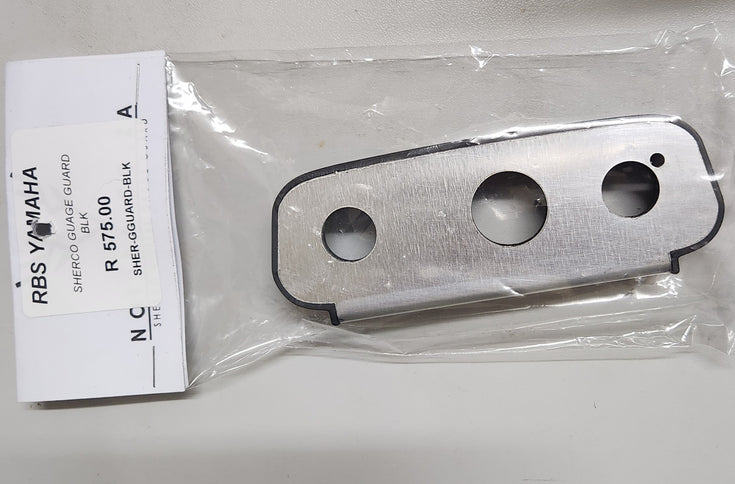 Black NOIDEA SHERCO digital gauge guard for motorcycle accessories, protecting the digital display from damage.