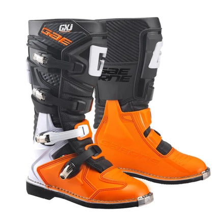 GXJ Junior MX Boots - Black / Orange