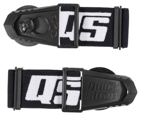 Black Quick Strap goggles mount for securing goggles, designed as a durable accessory by QUICK STRAP.