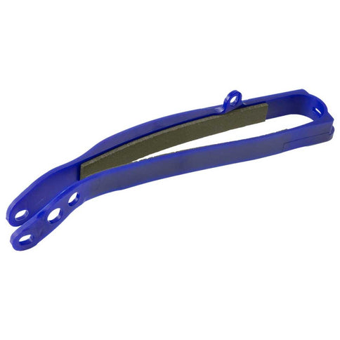 Blue Polisport chain slider for Yamaha YZ250F and YZ450F motocross bikes, made of durable protection material.