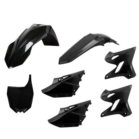 Polisport YZ125/250 full black bike protection part, durable plastic guard for motocross bikes, shown in the image.