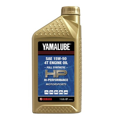 Yamalube SAE 15W50 full synthetic engine oil 1-liter container, designed for high-performance motorcycle and vehicle engines.
