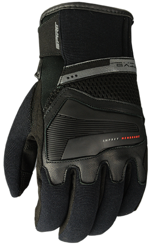 SPIRIT Exile black road gloves with padded palms and breathable fabric for cycling comfort and protection.