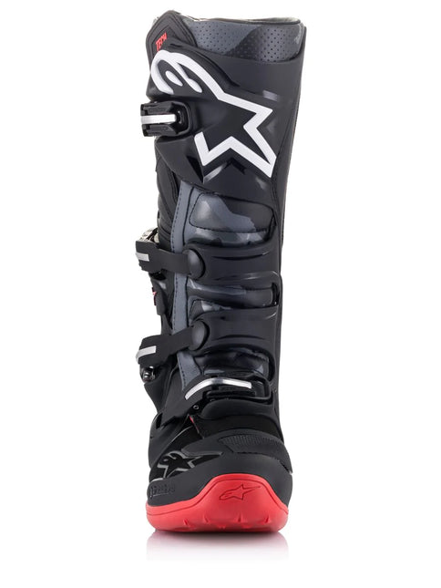 Tech 7 Boots - Black/Charcoal Grey/Red