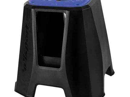 Blue POLISPORT Trackstand accessory for bicycles, featuring a compact, durable design suitable for cycling setups.