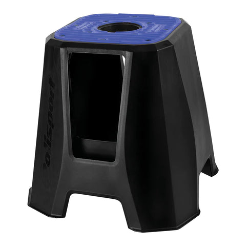 Blue POLISPORT Trackstand accessory for bicycles, featuring a compact, durable design suitable for cycling setups.