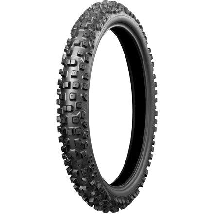 Bridgestone Battlecross X20 front motorcycle tire 80/100-21 with tread pattern suitable for off-road riding.