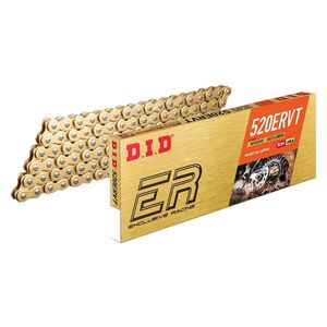RBS-YAMAHA 520 ERVT X-Ring Gold DID chain for motorcycles, featuring durable gold-colored links and high-quality chain design.