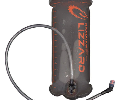 Lizzard Poseidon Bladder 3 Litre for outdoor hydration, shown in black with a flexible design and hose attachment.