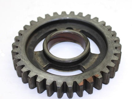 Yamaha DT250 OEM second wheel gear for motorcycle, showing metallic gear with gear teeth and mounting hole.