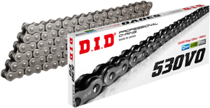 RBS-YAMAHA 530VO X 120 O-Ring DID motorcycle chain with O-ring seals and durable metal links.