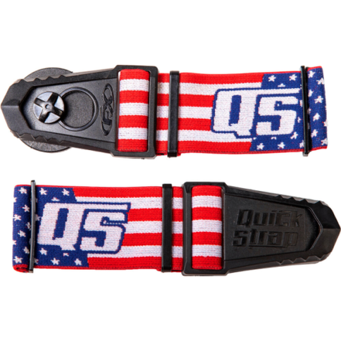 Quick Strap goggles mount accessory by QUICK STRAP for secure goggle attachment, shown in black with adjustable strap design.